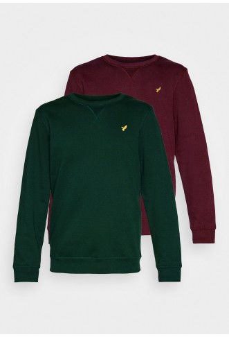 Pier One 2 PACK - Sweatshirt - dark green/bordeaux