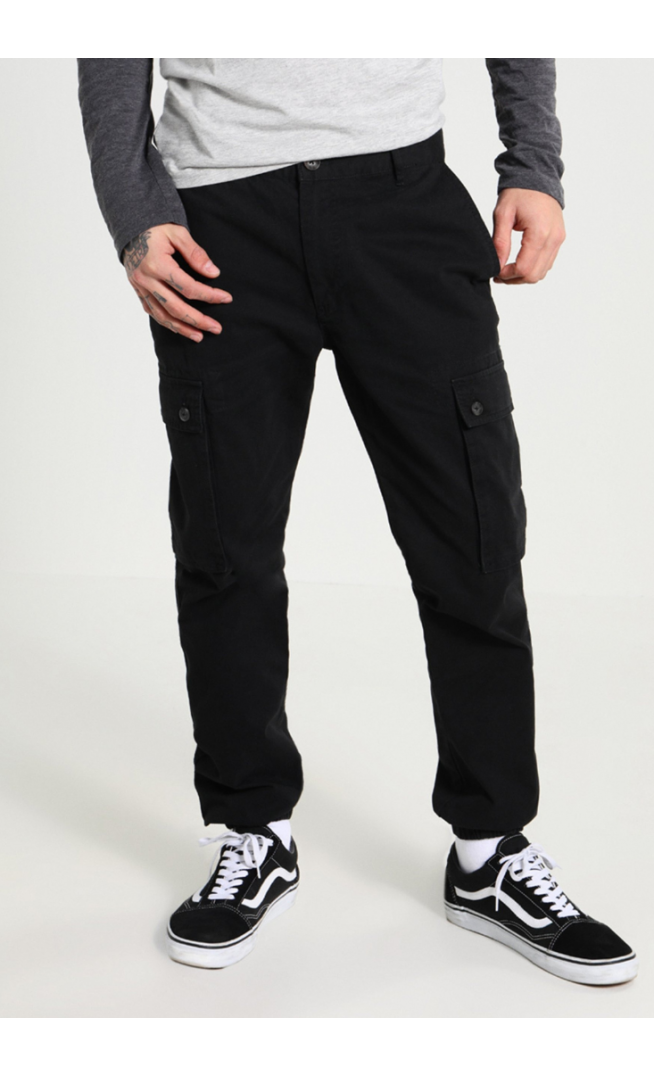 Pier One Cargo trousers - black
