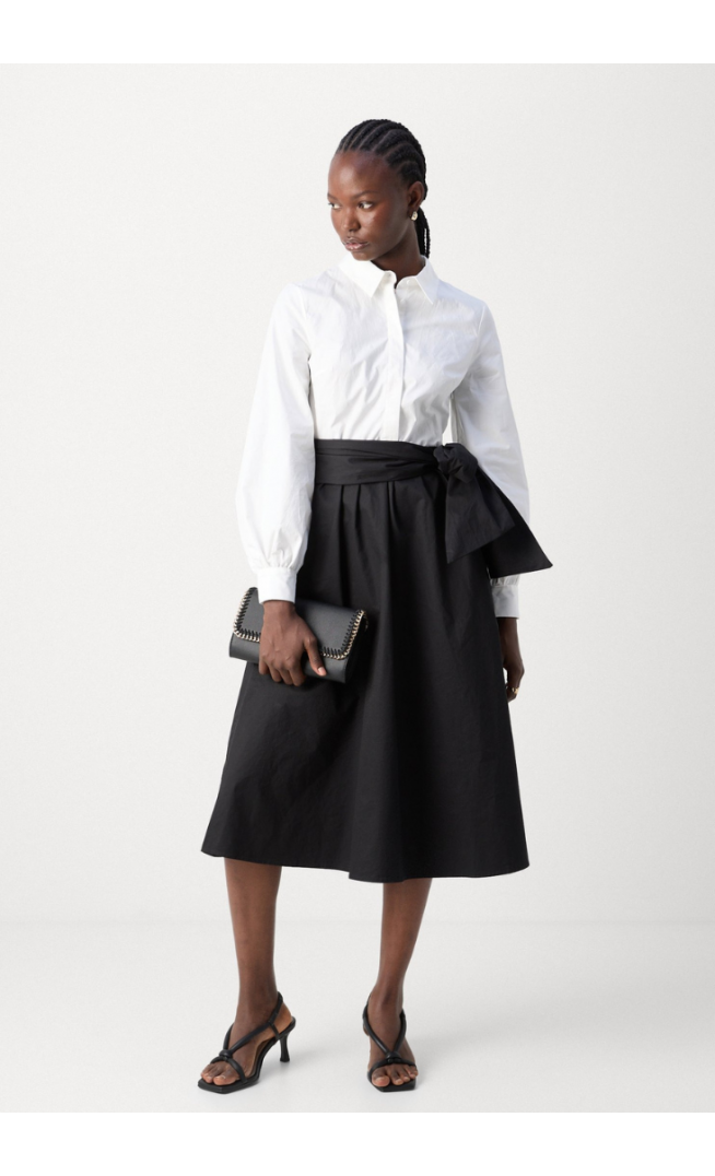 Anna Field Shirt dress - black/white