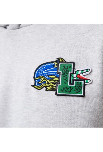 Men's Lacoste  Comic Effect Print Hooded Sweatshirt