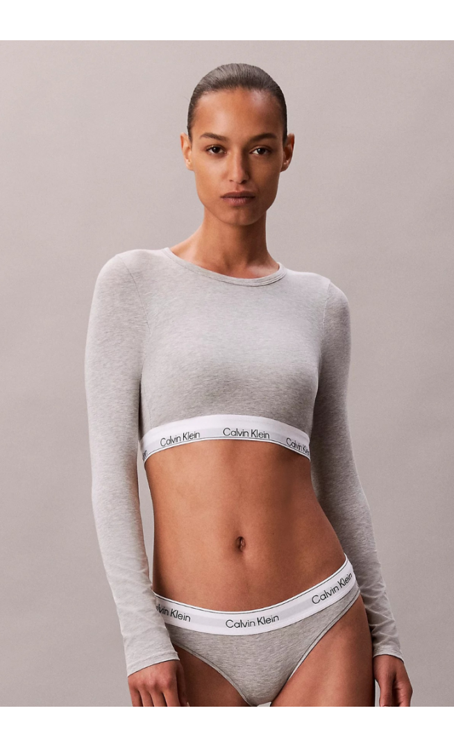Long Sleeve T-shirt Bralette - Icon Cotton Modal