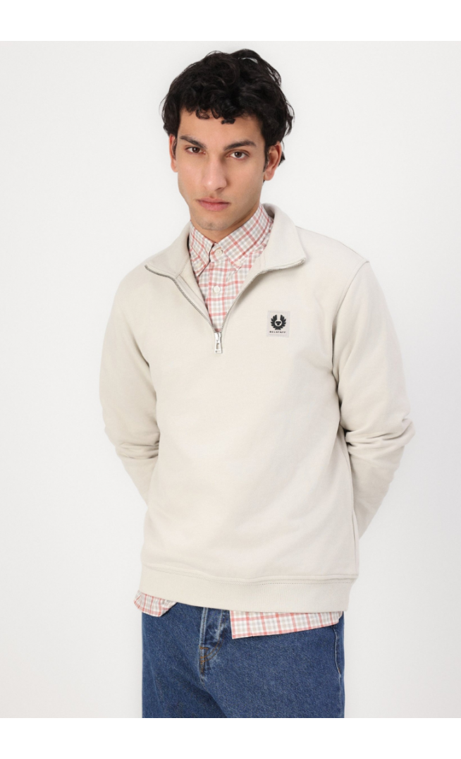 Belstaff QUARTER ZIP - Sweatshirt - stone beige