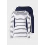 Anna Field 2 PACK - Long sleeved top - white/navy