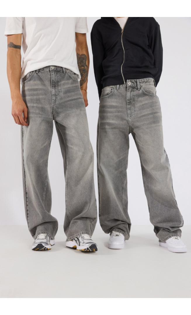YOURTURN UNISEX - Baggy Jeans - grey denim
