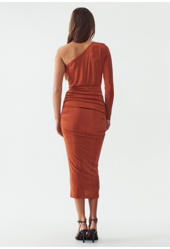 CALLI JULISSA - Shift dress - rust