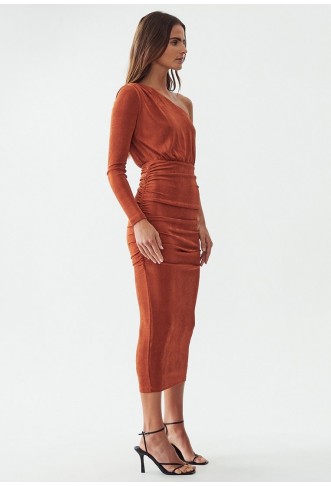 CALLI JULISSA - Shift dress - rust