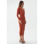 CALLI JULISSA - Shift dress - rust