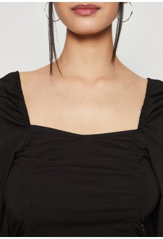 Pieces PCMALYSIA MINI DRESS - Jersey dress - black