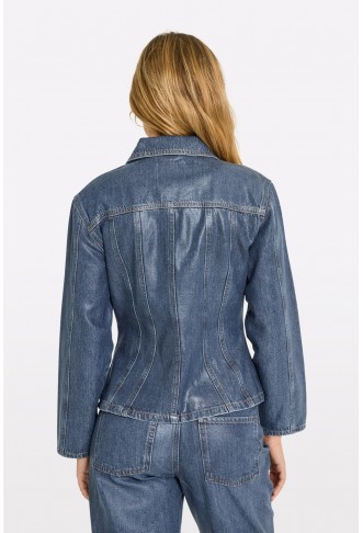 Envii EVELYN - Denim jacket - waxed denim