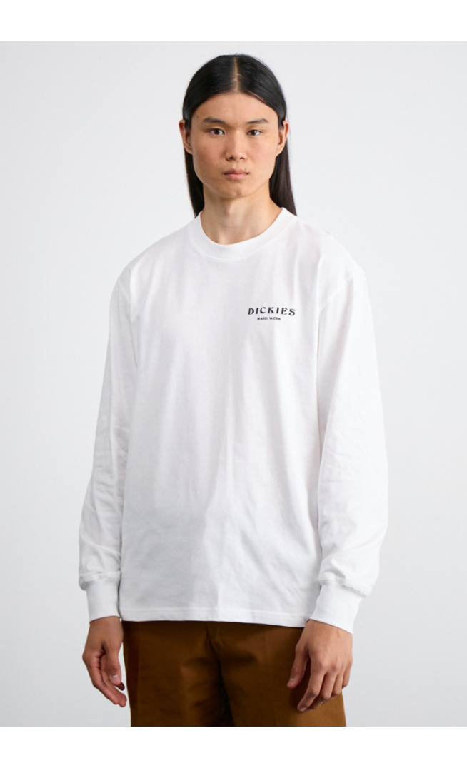 Dickies OATFIELD TEE - Long sleeved top - white