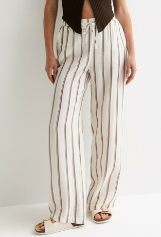 New Look STRIPED-DRAWSTRING...