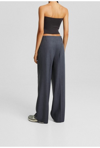 Bershka  Trousers - blue-grey