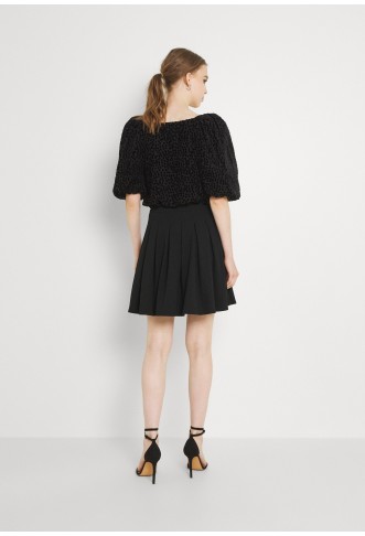 Noisy May NMHEIDI PLISSE SKIRT - Mini skirt - black
