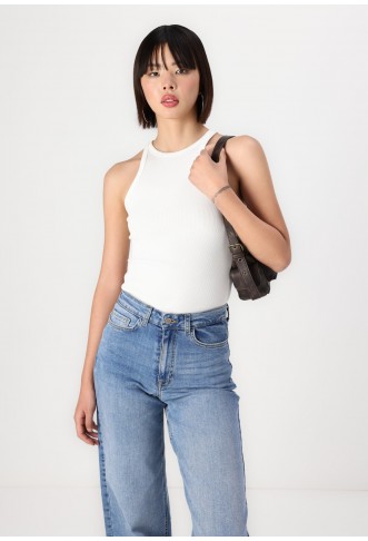 JDY JDYFELINA WIDE - Wide Leg - medium blue denim