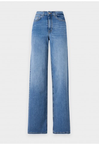 JDY JDYFELINA WIDE - Wide Leg - medium blue denim