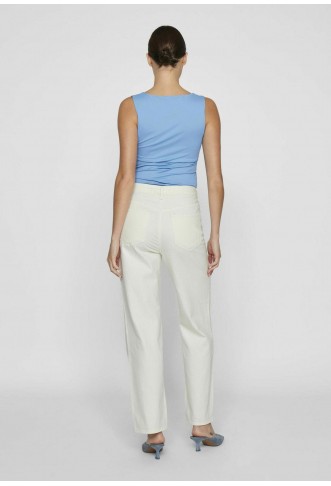 VILA VIKELLY JAF HW - Straight leg jeans - cloud dancer