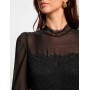 Body long sleeves lace black women