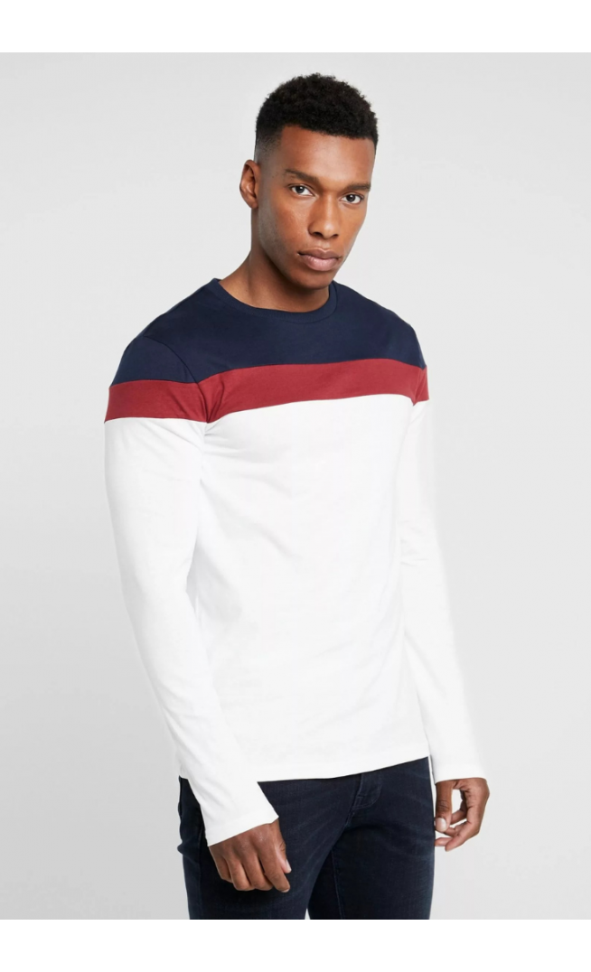 Pier One LONG SLEEVED COLOUR BLOCK TOP