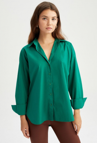 Oversize Fit Cotton Long...