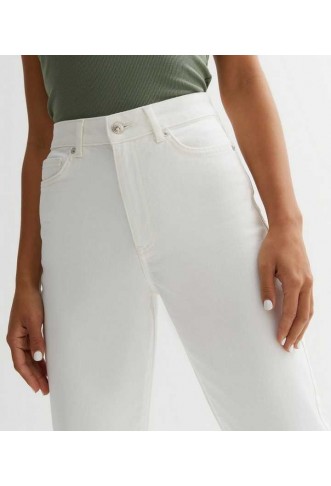 White High Waist Tori Mom Jeans