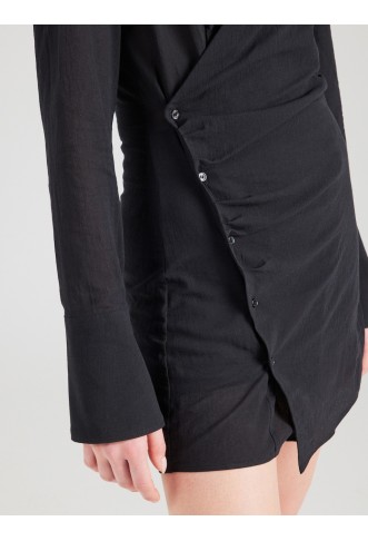 WEEKDAY Shirt Dress 'Pomelo' in Black