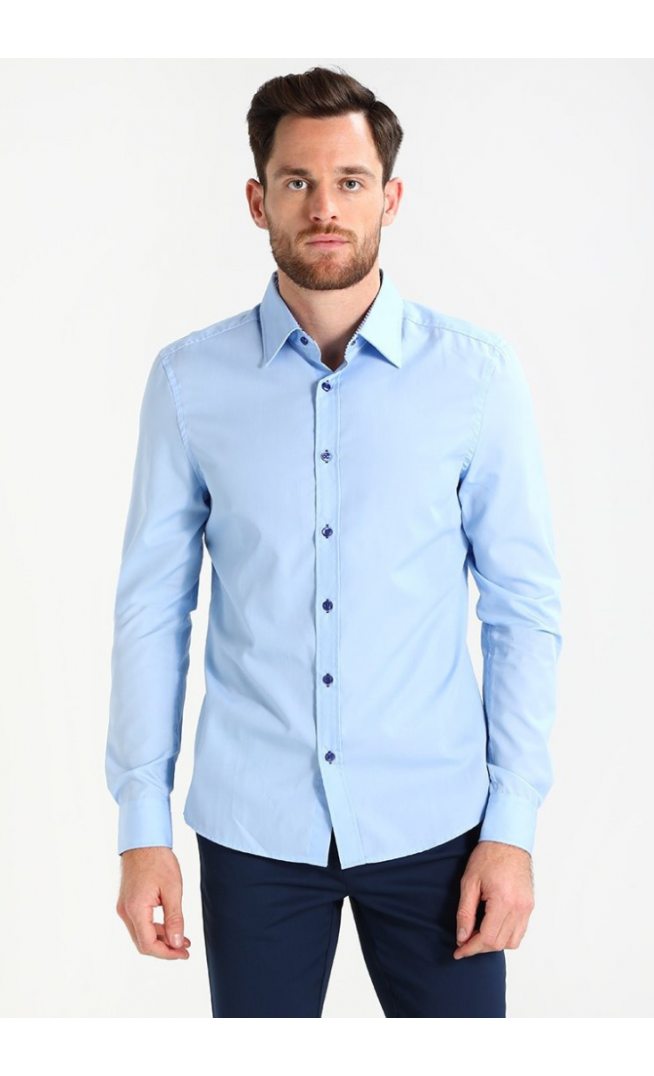 Pier One Shirt - light blue/blue