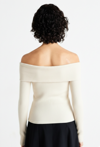 Noisy May Women's Knitted Off Shoulder Top