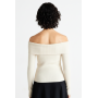 Noisy May Women's Knitted Off Shoulder Top