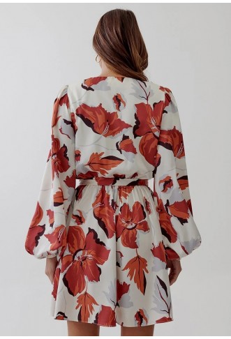 Tussah Tera Mini – Dress – Red Oversized Floral