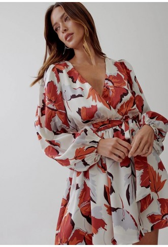 Tussah Tera Mini – Dress – Red Oversized Floral