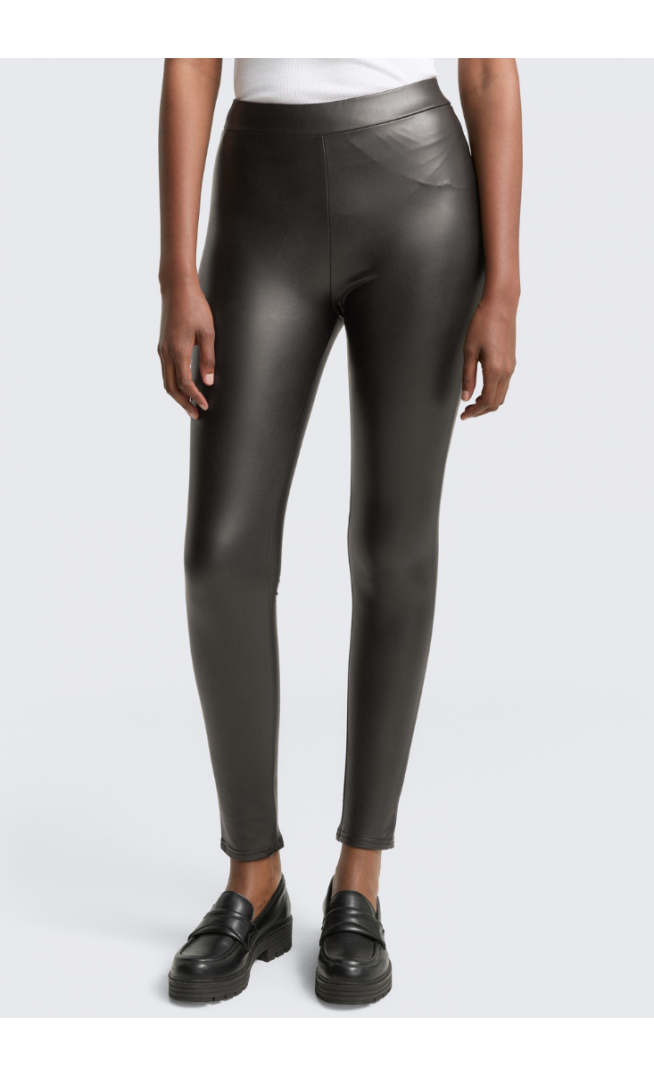 Denim Female leggings in a leather look