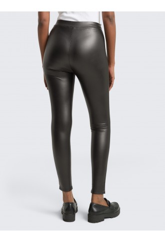 Denim Female leggings in a leather look