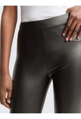 Denim Female leggings in a leather look