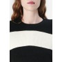 ONLY LS STRIPE NOOS - Jumper - black/white/gray melange