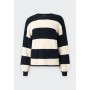 ONLY LS STRIPE NOOS - Jumper - black/white/gray melange