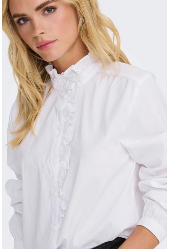 JDY Shirt Jdymio L/S Frill Shirt Wvn Dia