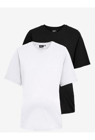 Only Maternity 2-PACK TOP - T-shirts