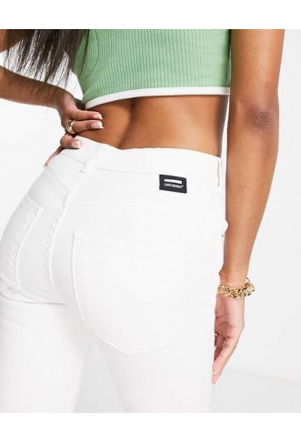 Dr Denim Petite lexy skinny jeans in white