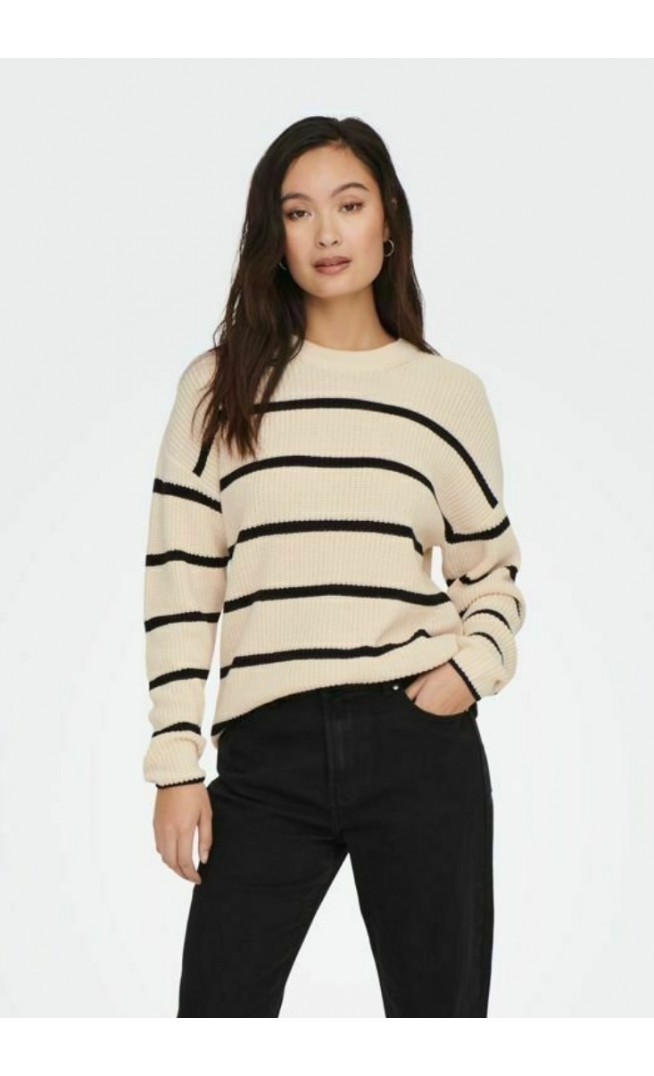 ONLY ONLPERNILLE O NECK NOOS - Jumper - pumice stone