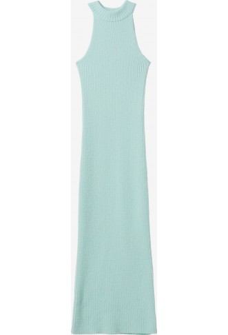 Bershka Knitted dress in Light Blue