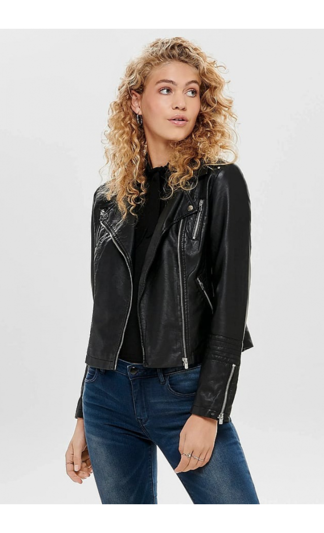 ONLY  FAUX LEATHER BIKER  - Leather jackets