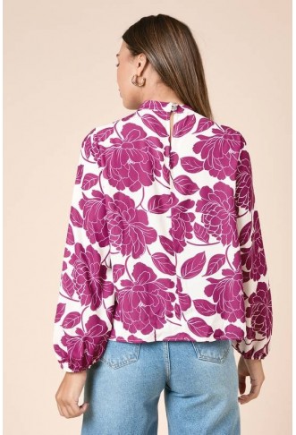 Dorothy Perkins Large Floral Twist Neck Blouse