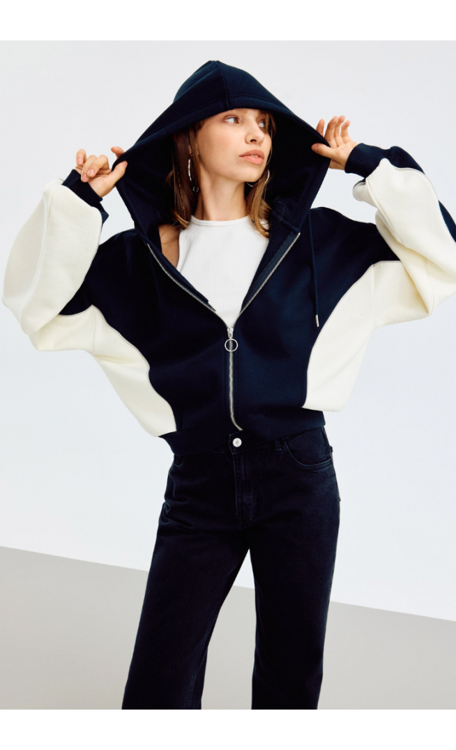 Even&Odd Zip-up sweatshirt - black