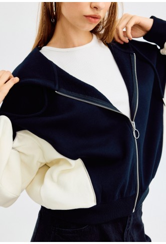 Even&Odd Zip-up sweatshirt - black