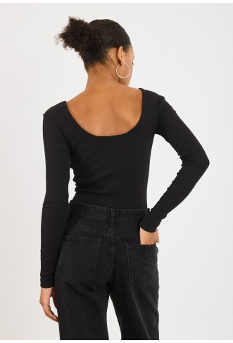 Even&Odd Long sleeved top - black