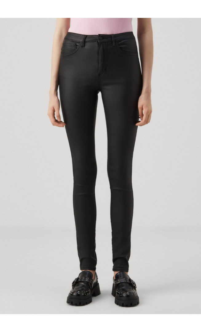 ONLY ONLROYAL ROCK COATED - Pants Skinny Fit - black