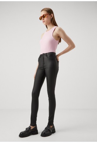 ONLY ONLROYAL ROCK COATED - Pants Skinny Fit - black