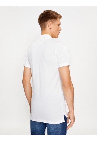 Tommy Jeans Polo Placket Bianco Slim Fit