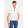 Tommy Jeans Polo Placket Bianco Slim Fit
