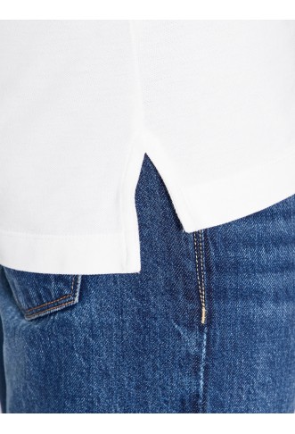 Tommy Jeans Polo Placket Bianco Slim Fit